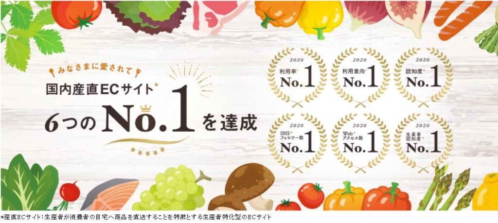 食べチョクは国内№1の産直ECサイト