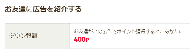 ニフティポイントクラブの友達還元ポイント