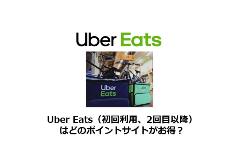 Uber Eats（初回注文、2回目以降注文）はどのポイントサイトがお得 