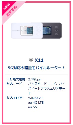 BroadWiMAXのルーター