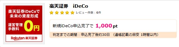 ハピタス×楽天証券iDeCo（2023年10月）