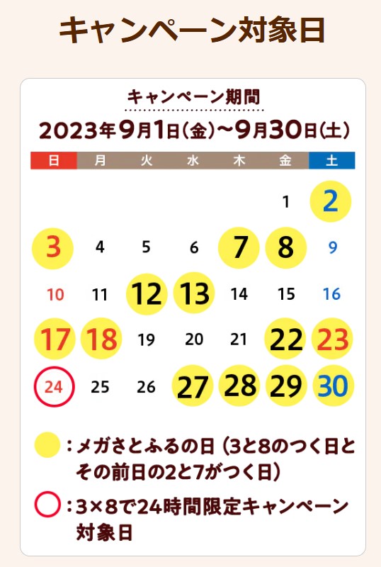 さとふる舞ポイントキャンペーン（2023年9月度のキャンペーン）