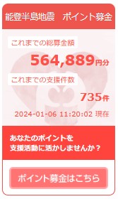 ハピタス被災地支援（2024年1月）