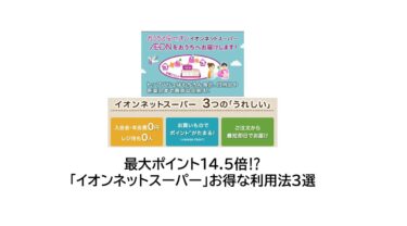 ポイント14.5倍⁉イオンネットスーパーのお得なポイ活方法を3つ紹介