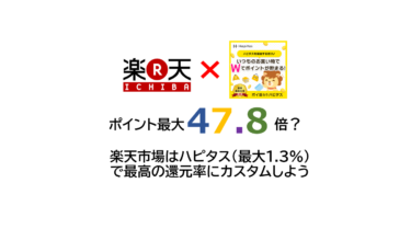 楽天市場はハピタス経由で最高の還元率にカスタムしよう