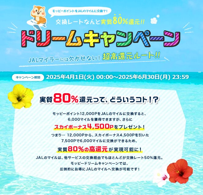 モッピー　ドリームキャンペーン（202504）