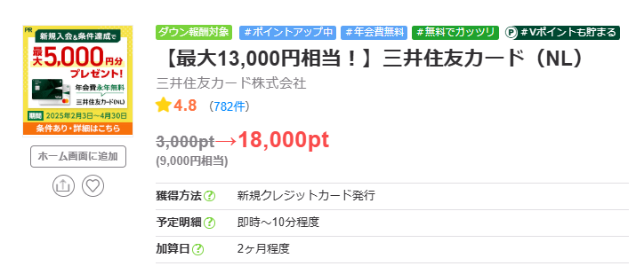 ちょびリッチ　高還元DAY（202504）三井住友カード