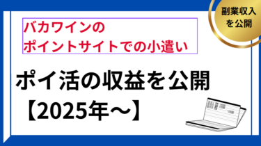 ポイ活の収益を公開（2025年～）バカワインのポイントサイトの小遣い