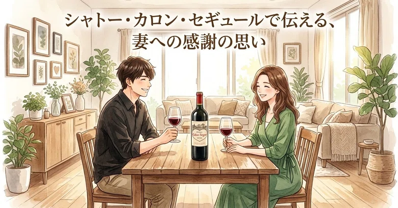 カロン・セギュールで妻への感謝の思いを伝える