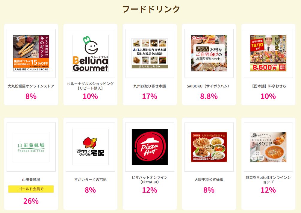 ハピタスデー（202511）フートドリンク