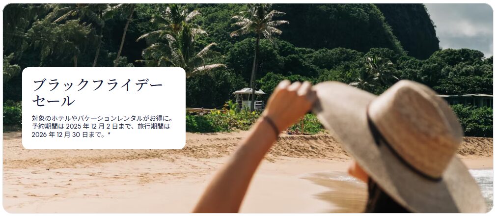 エクスペディア　ブラックフライデーセール（202511）