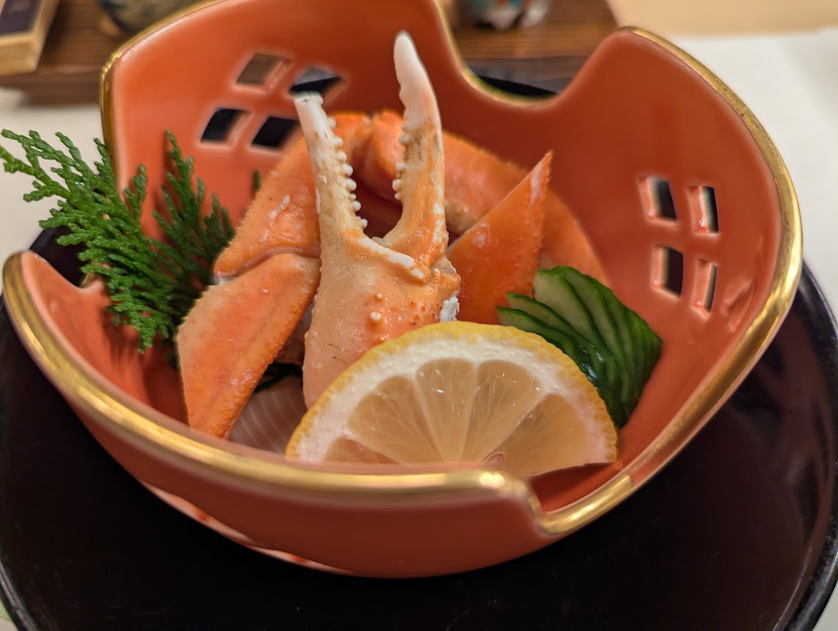 季がさね 夕食 蟹