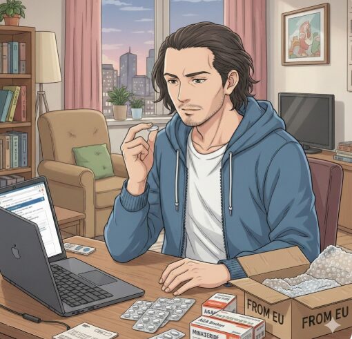 AGA治療イラスト M字はげ