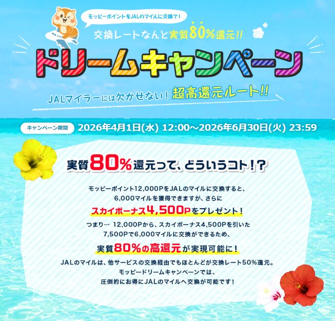 モッピー ドリームキャンペーン(202605)
