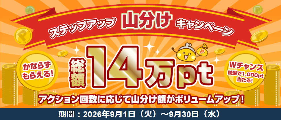 ちょびリッチ　ステップアップ山分けCP（202609）