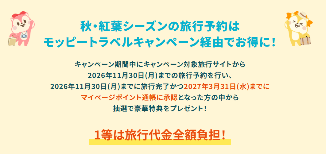 ポイ活CPまとめ モッピートラベルキャンペーン 概要