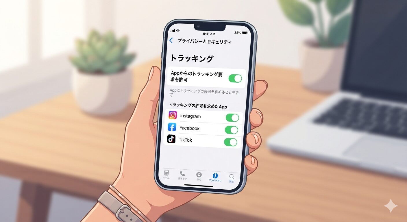 iOSのトラッキングを承認する