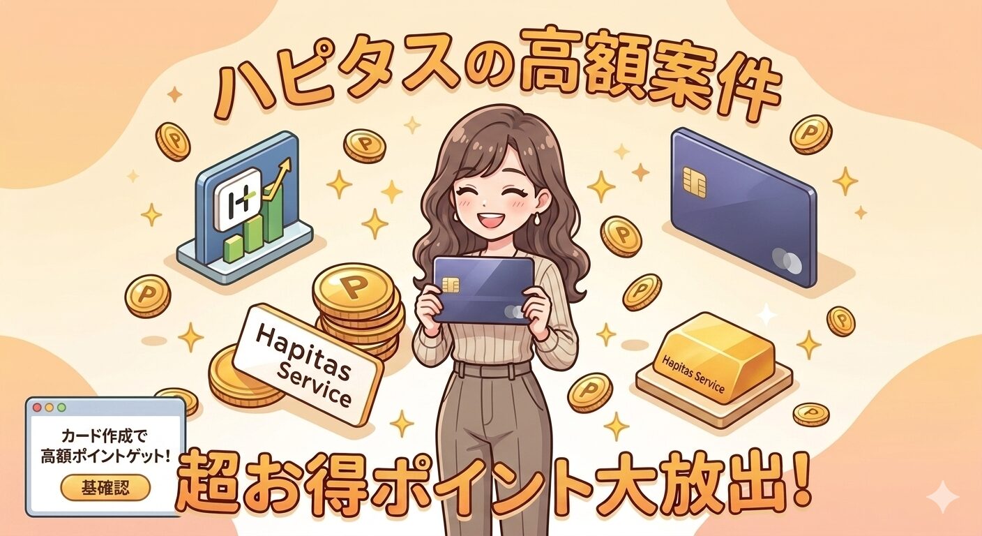 ハピタスでクレジットカード作成して、ほほえむ女性