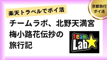 ポイ活で旅行！チームラボ京都、北野天満宮