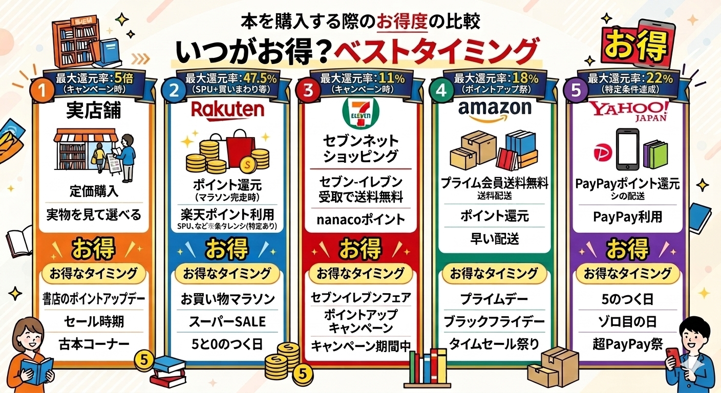 本を購入する際のメリットと倍率まとめ